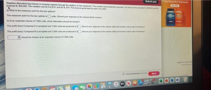 DOM Submit Quil Stapleton Manufacturing intends