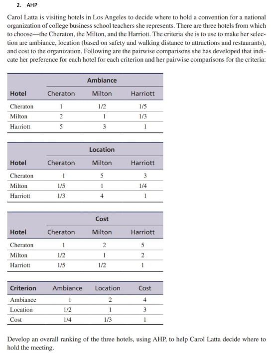 For problem 2, solve the problem (use the Excel