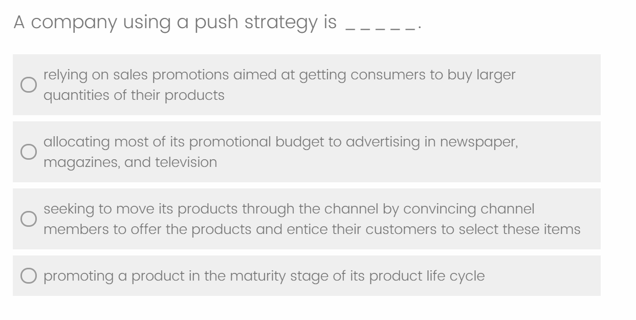 An item found on Stetson's course evaluation form