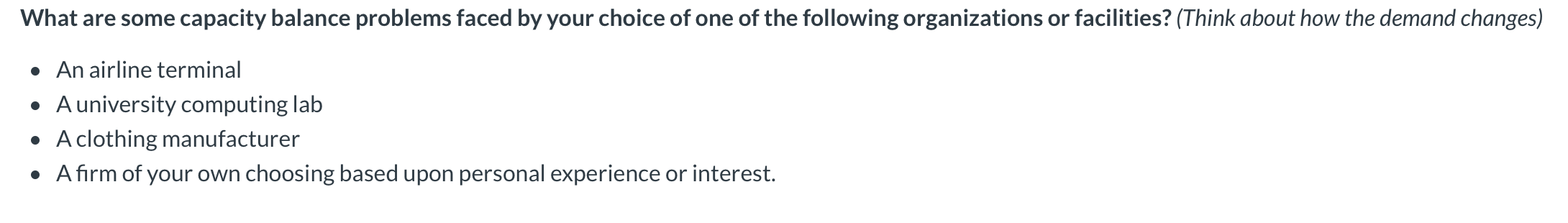 What are some capacity balance problems faced by