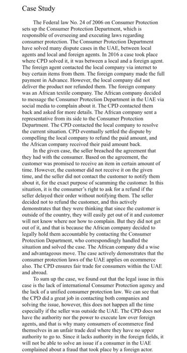 can you analyze this case study and give