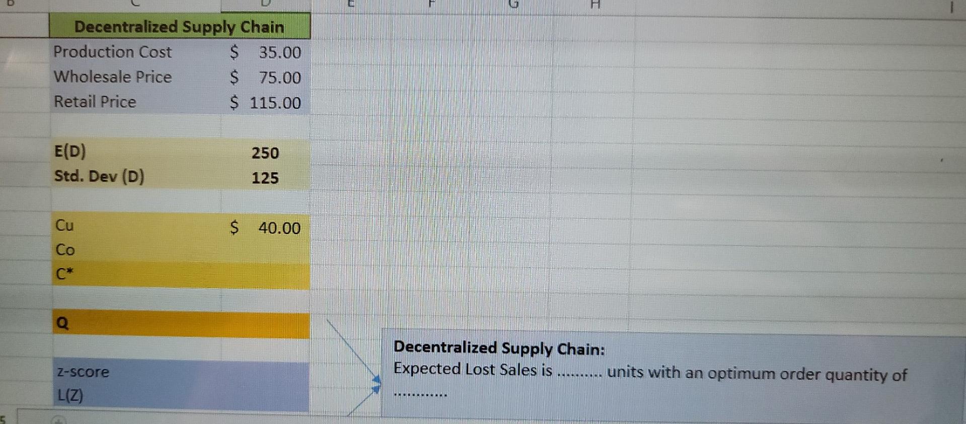 I need the formulas for CO, CU, C* , Q, Z-score,