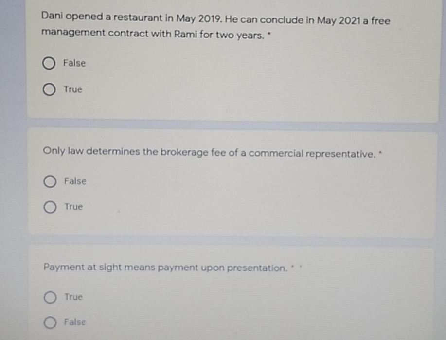 Dani opened a restaurant in May 2019. He can