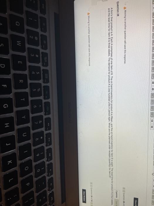 49 54 55 Moving to another question will save