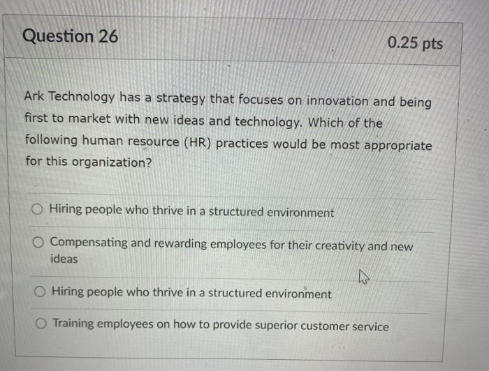 Question 18 0.25 pts During a merger between two