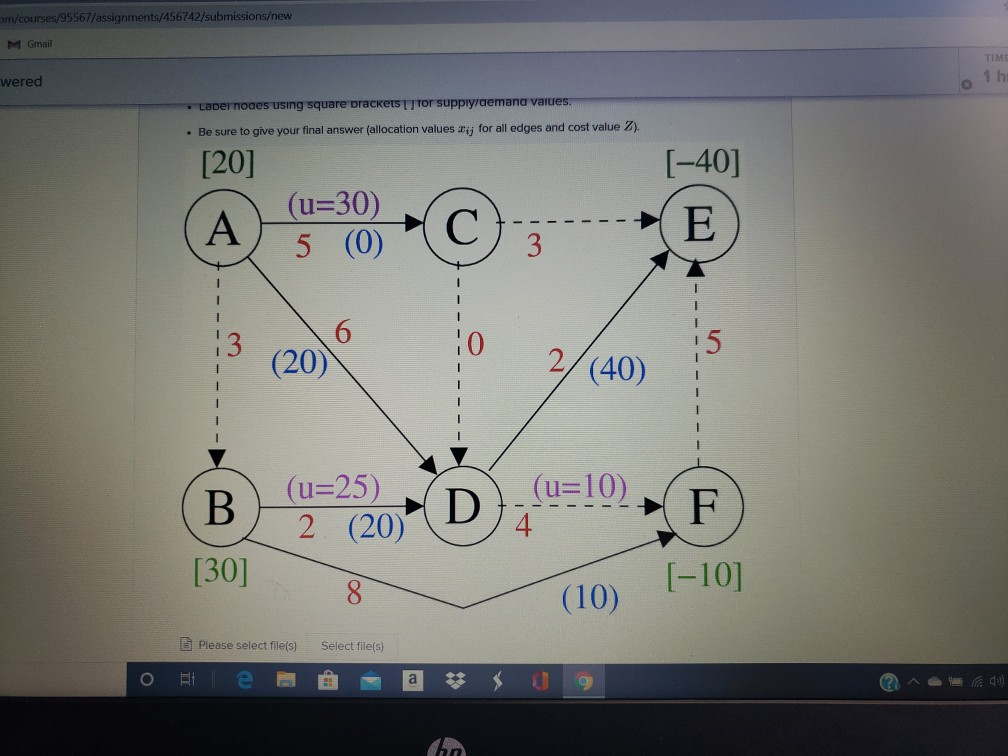 Q3 Network Simplex Method 20 Points Consider the