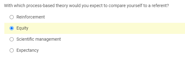 With which process-based theory would you expect