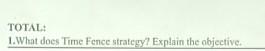 TOTAL: 1. What does Time Fence strategy? Explain