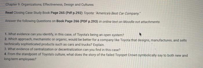 Chapter 9: Organizations, Effectiveness, Design