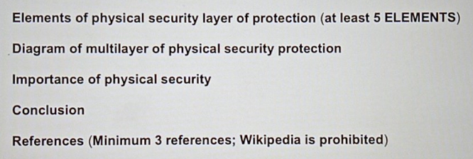 please help tq Elements of physical security