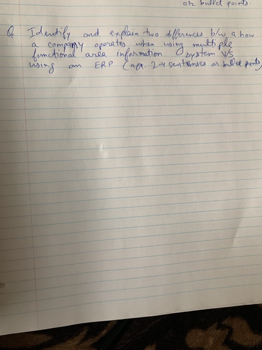 or bullet points. e Identify and explain two