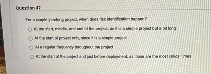 Question 42 You have just finished a sensitivity