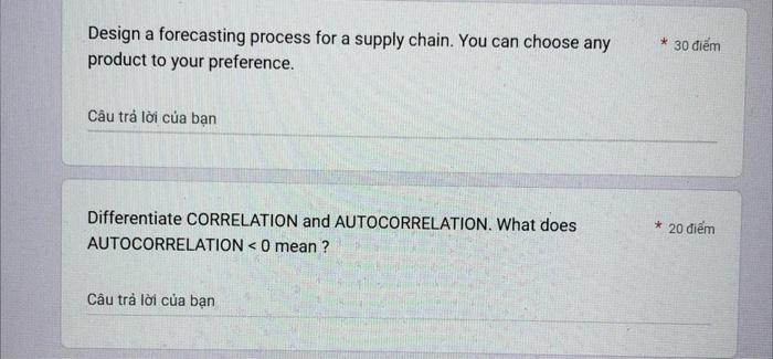 help me with these questions Design a forecasting