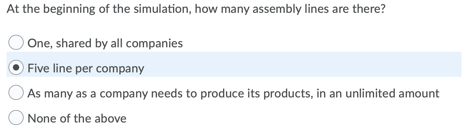 At the beginning of the simulation, how many
