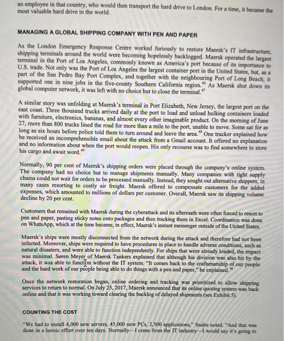 1. Why was the attack on Maersk successful? 2.