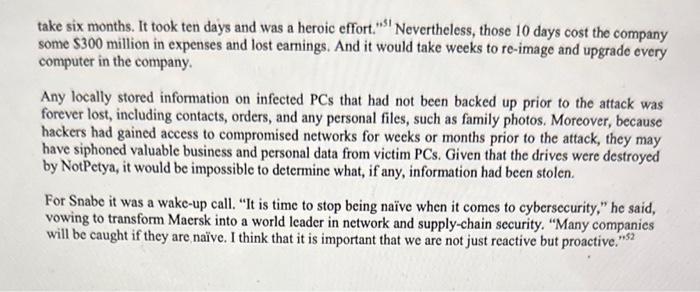 1. Why was the attack on Maersk successful? 2.