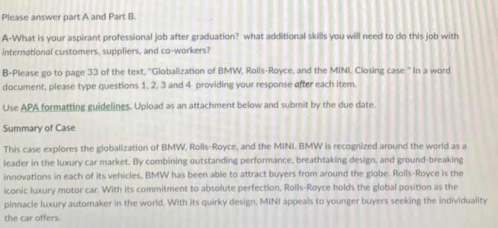 Please answer part A and Part B. A-What is your