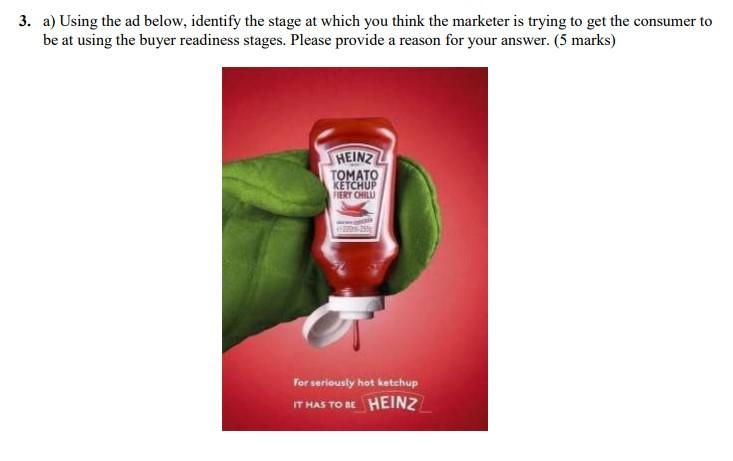 3. a) Using the ad below, identify the stage at