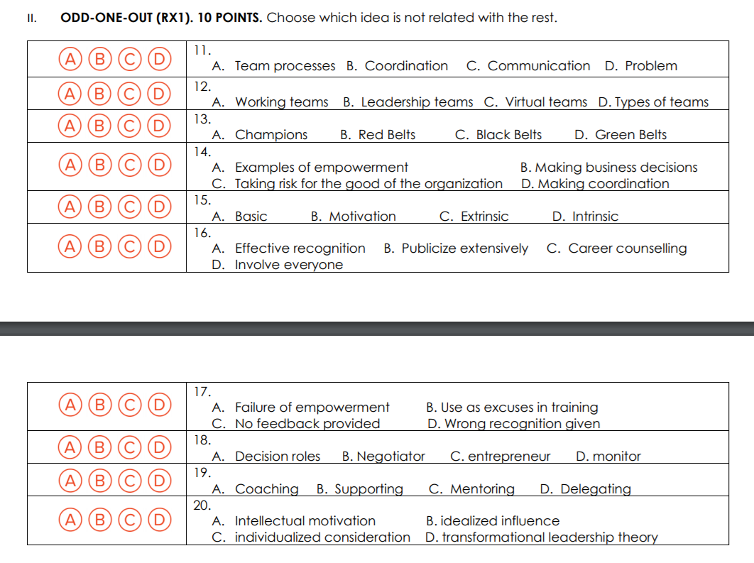 1. MORSE TYPE (RX2). 20 POINTS. Decide whether