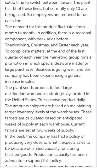 Prepare an aggregate plan for the coming year,