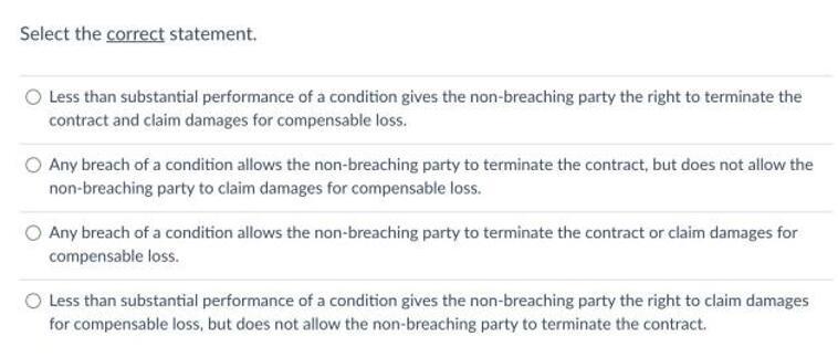 Select the correct statement, Less than