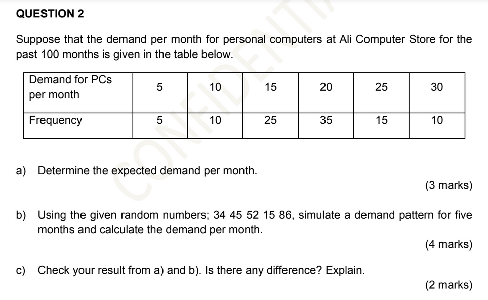 URGENT ANSWER PLEASE QUESTION 2 Suppose that the