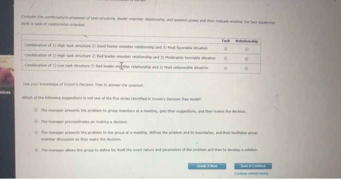options for first question A.) mature partnership