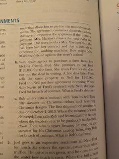 Answer question 4a-c using material on contract