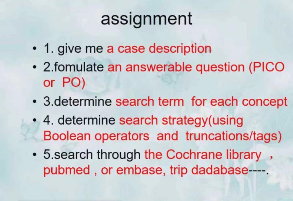 assignment . 1. give me a case description