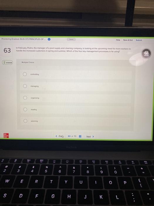 Proctoring Enabled BUS 373 PRINCIPLES OF Help