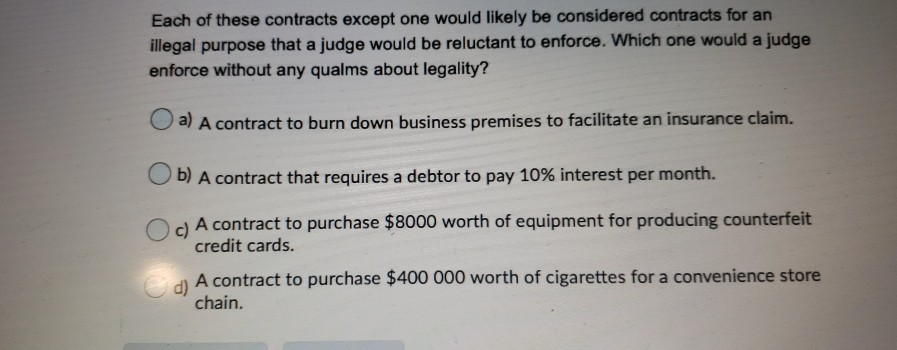 Each of these contracts except one would likely