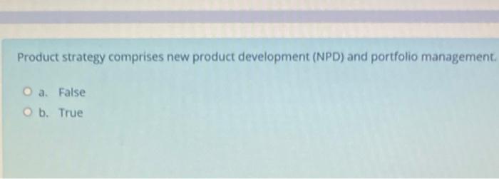 Product strategy comprises new product