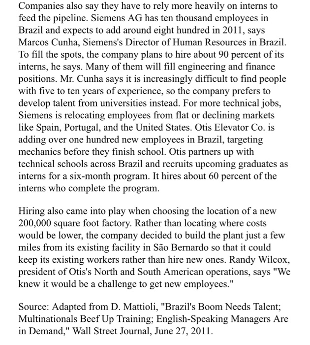 Assignment #5 Instructions: Read Case 6.1 and