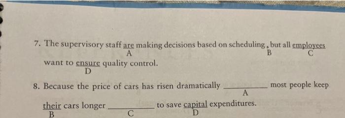 which letter is incorrect 5. Everyone should make