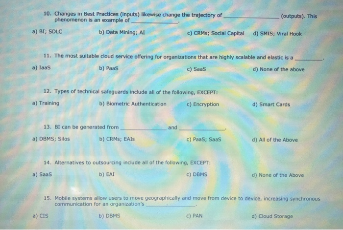 (outputs). This 10. Changes in Best Practices