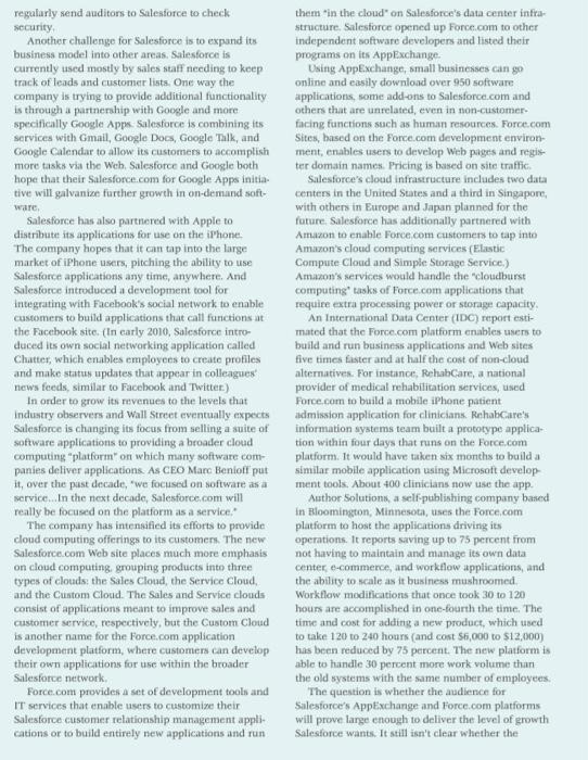 please answer question 4 in the case