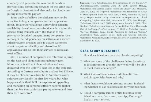 please answer question 4 in the case