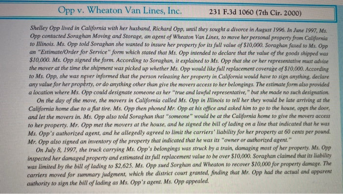 Question : What could wheaton Van Lines have done