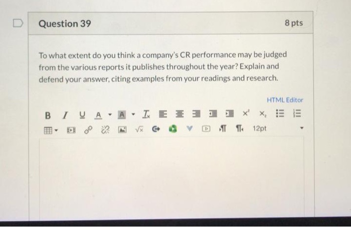 Question 38 6 pts In our social marketing