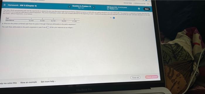 Homework: HW 3 (Chapter 4) The Wea 30 Attendance