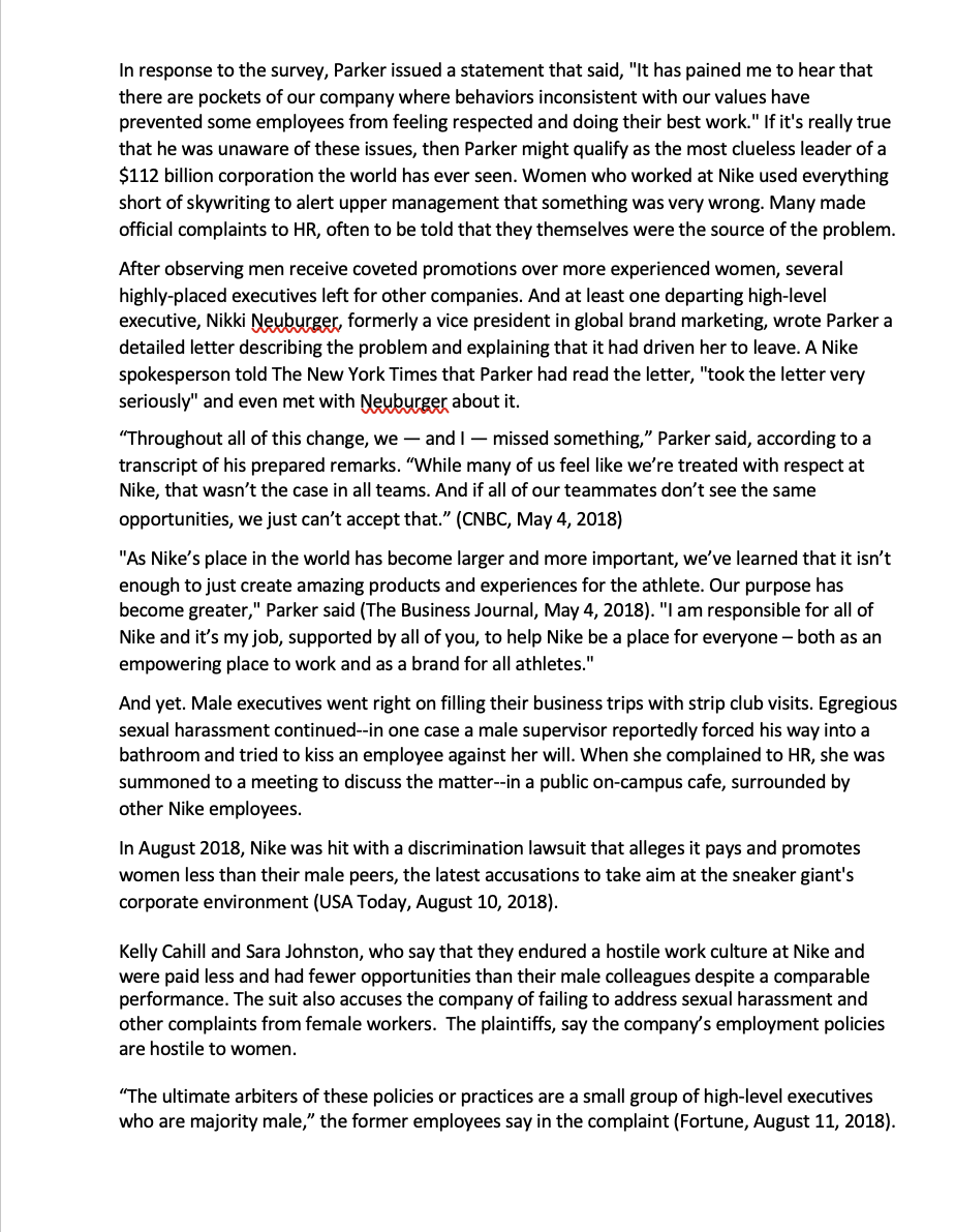 Nike Case Study: Case Study Analysis of Nike -