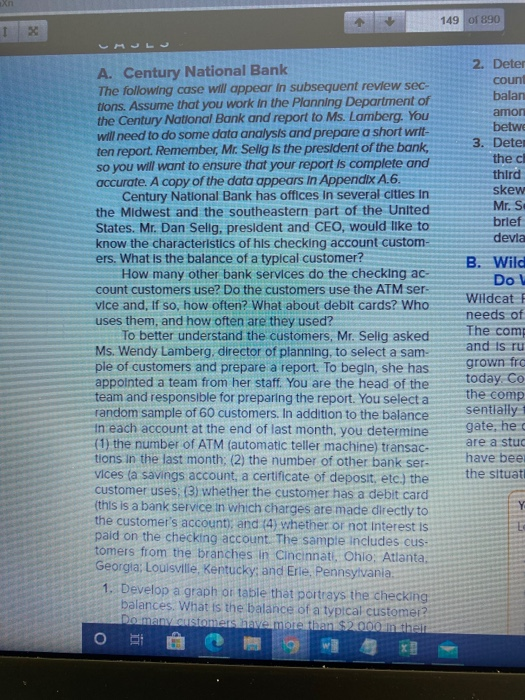 this is problem on chapter 4 case A century