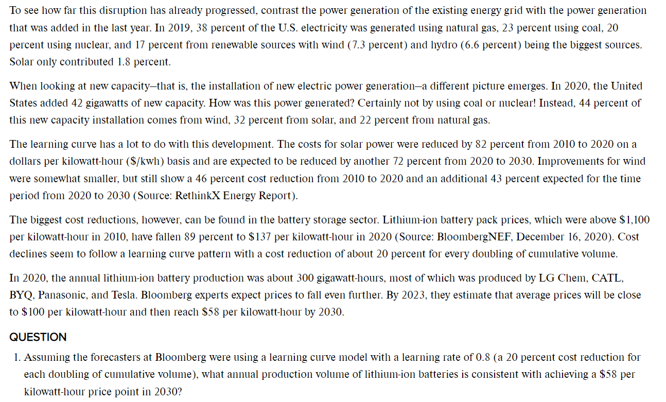 For many decades most electric power in the US