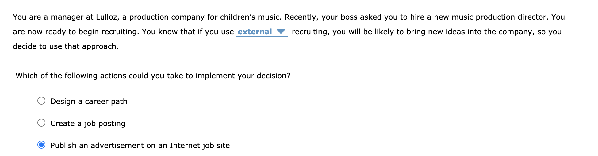 2. Recruiting Job analysis information should not