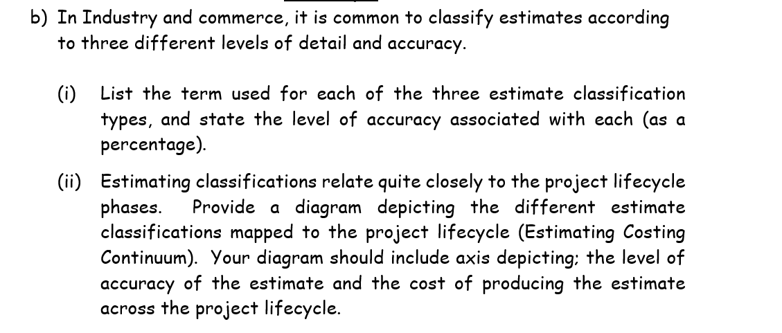 b) In Industry and commerce, it is common to