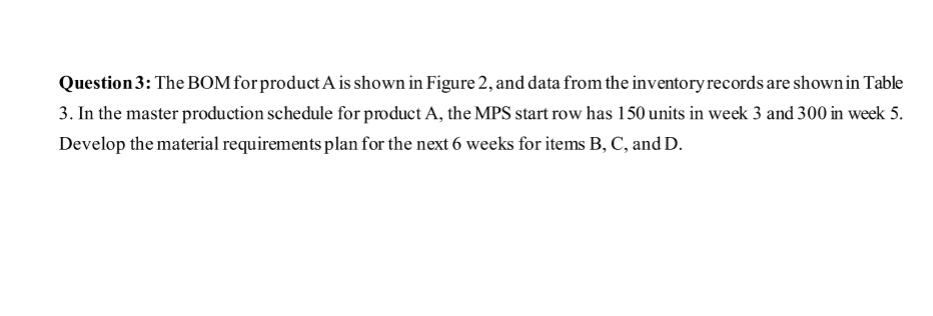 A B C(2) D(3) Data Catagory Lot-Sizing Rule Lead