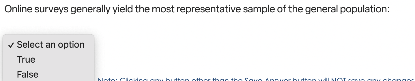 Random Sampling Error: Increases as the sample
