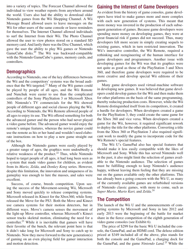 How did Nintendo compete? How did competitors