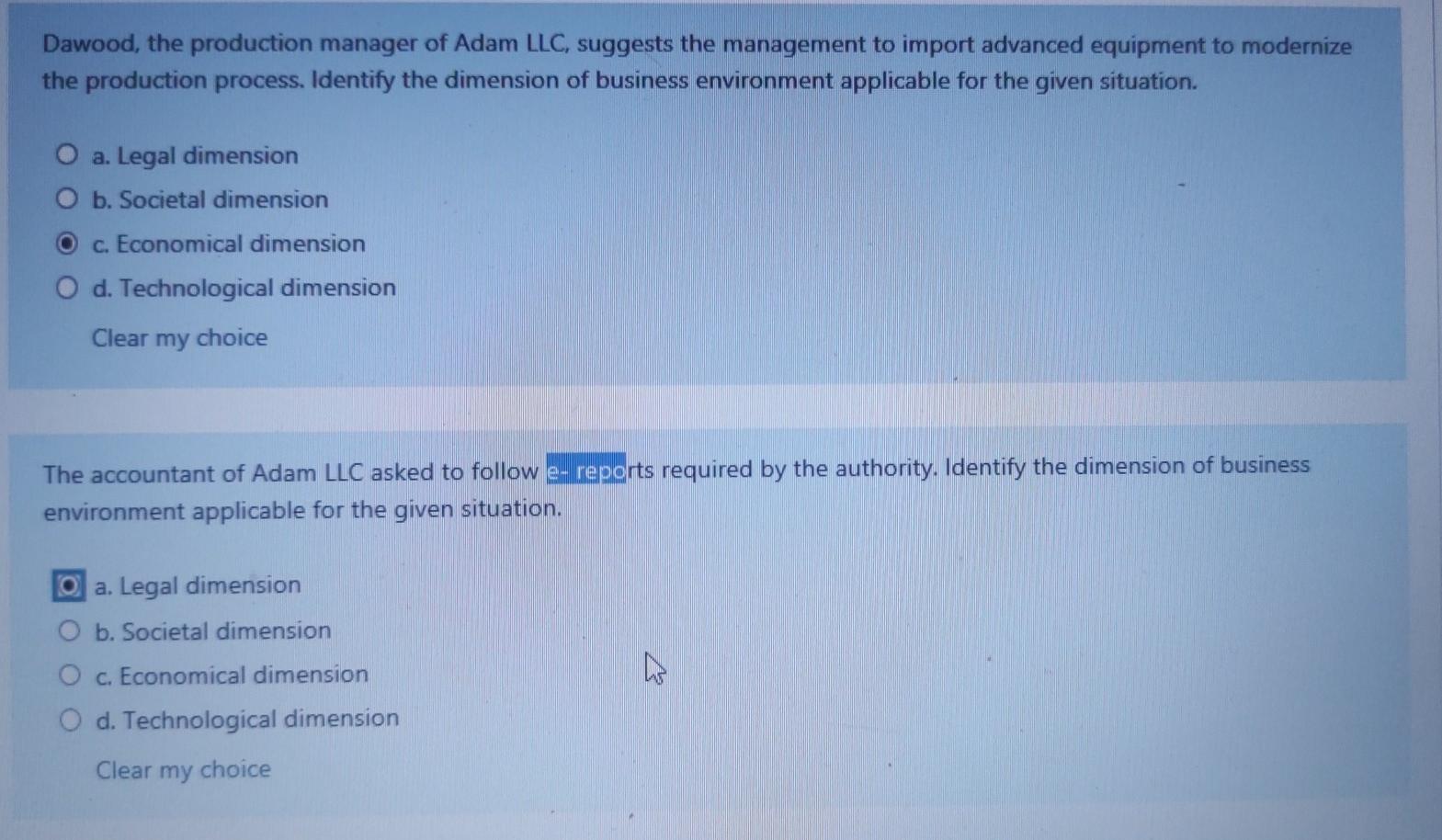 Answer the follwing MCQ Adam LLC, headquartered