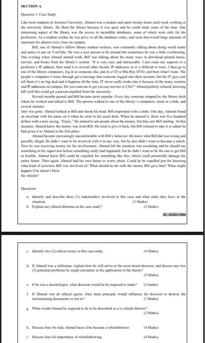 SECTION A Question 1: Case Study Like most